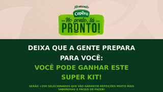 Ganhe Um Super Kit De Produtos Cepra - Campanha No Ponto T Pronto!